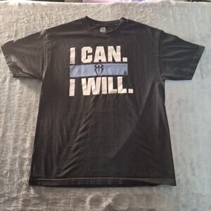 WWE Authentic T-Shirt Large Black Roman Reigns "I Can I Will Believe That"